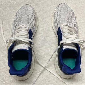 Adidas EQT White and Royal Blue Men’s Sz 14